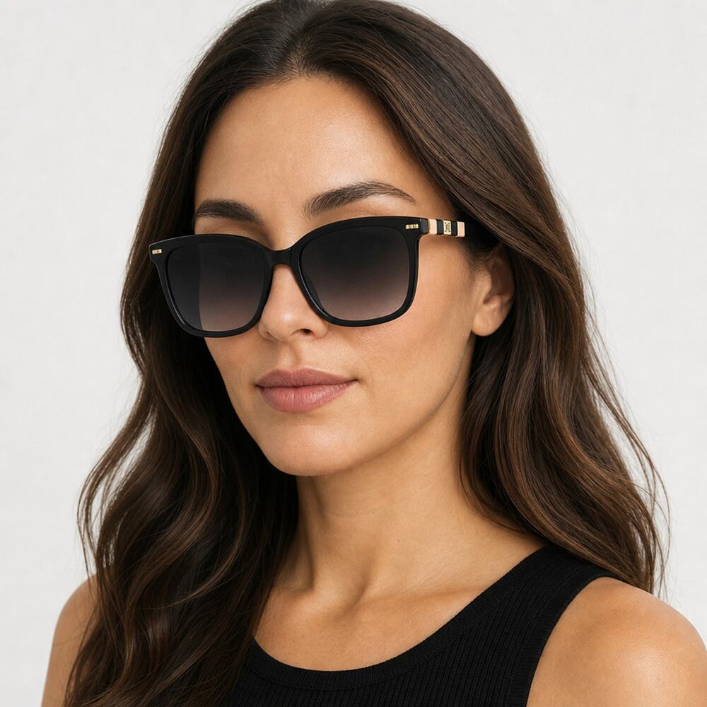 NEW Carolina Herrera CH 0045/S 03H29O Black Sunglasses authentic